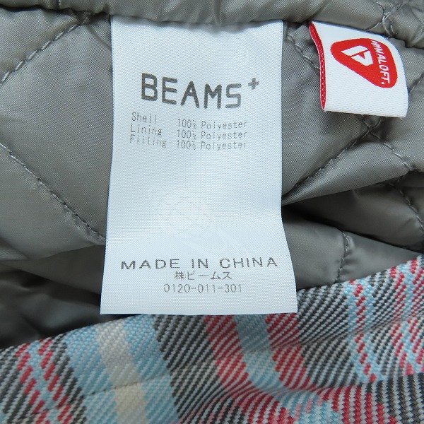 実際に弊社で買取させて頂いたBEAMS PLUS/ビームスプラス シャンブレーチェック オープンカラー キルト シャツブルゾン 38-18-0389-791/Mの画像 4枚目