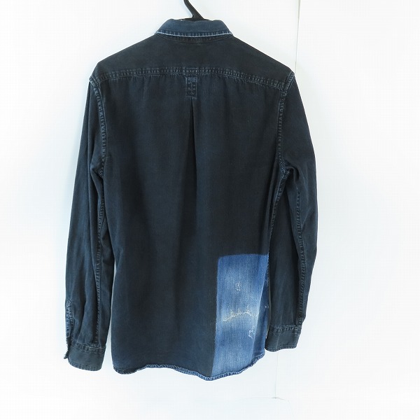 実際に弊社で買取させて頂いたDIESEL/ディーゼル DIESEL D-LARRY ブリーチ/ダメージ加工 長袖シャツ/Sの画像 1枚目