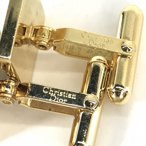 実際に弊社で買取させて頂いたChristian Dior/クリスチャンディオール ロゴ入り カフスの画像 4枚目