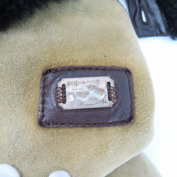 実際に弊社で買取させて頂いたDIESEL/ディーゼル 裏ボア ラムレザー/羊革 ムートンジャケット/Sの画像 6枚目