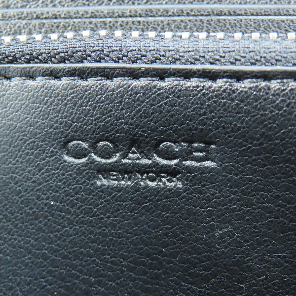 実際に弊社で買取させて頂いた【未使用】COACH/コーチ シグネチャー ラウンドファスナー ウォレット/財布 F25517の画像 6枚目