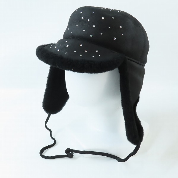 実際に弊社で買取させて頂いたHERMES/エルメス ラムレザー フライトキャップ/59の画像 5枚目