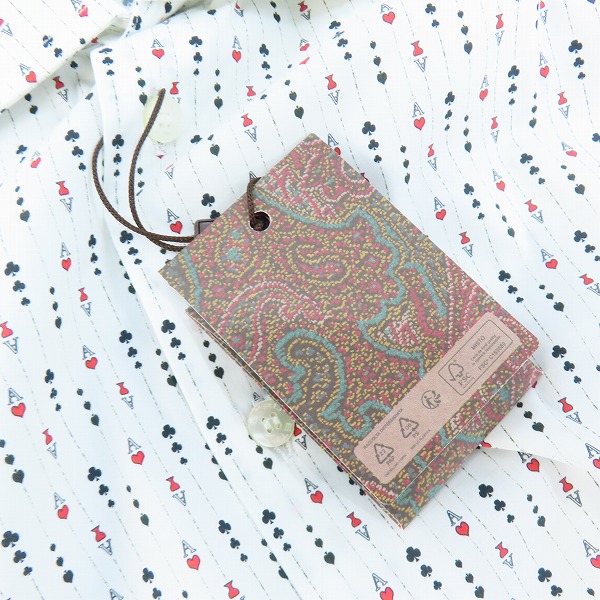 実際に弊社で買取させて頂いた【未使用】ETRO/エトロ トランプ柄 長袖シャツ 212-1Z601-4729/44の画像 6枚目