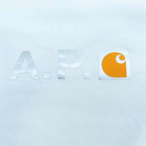 実際に弊社で買取させて頂いたA.P.C×carhartt/アーペーセー×カーハート ロゴTシャツ Mの画像 3枚目