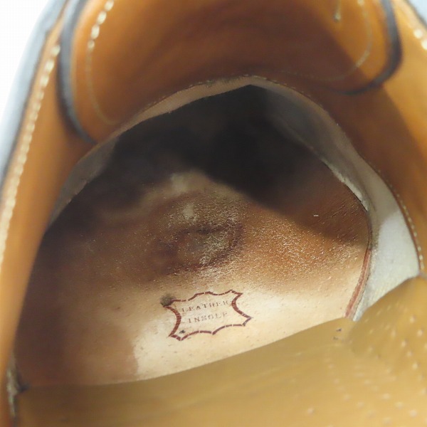 実際に弊社で買取させて頂いたREGAL/リーガル スワールトゥ レザー ビジネスシューズ ブラック 318R/24の画像 6枚目