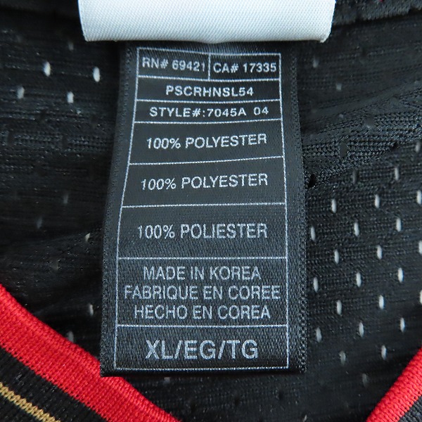 実際に弊社で買取させて頂いたReebok/リーボック NBA 76ers/フィラデルフィア・セブンティシクサーズ ＃3 アレン・アイバーソン ユニフォーム ブラック/XLの画像 3枚目