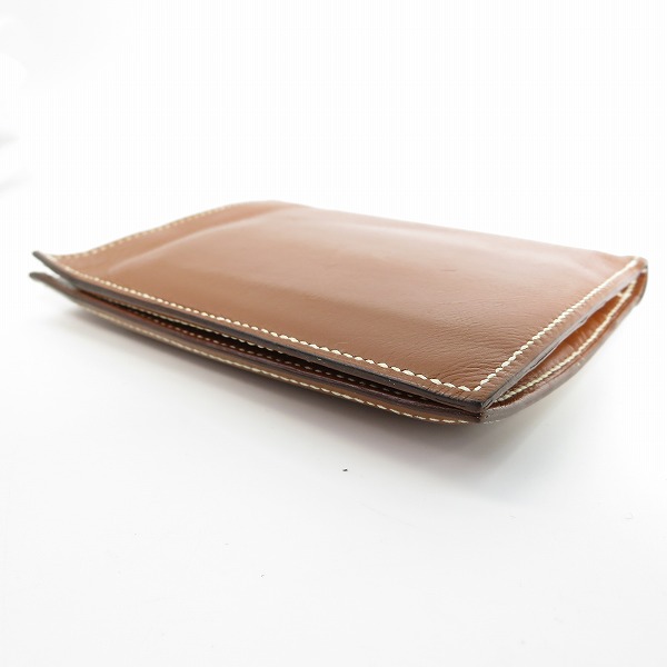 実際に弊社で買取させて頂いたHERMES/エルメス レザー  二つ折り 財布 ウォレット/キャメルの画像 2枚目