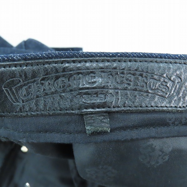 実際に弊社で買取させて頂いた【JPタグ】CHROME HEARTS/クロムハーツ DNM PANTS CRS BTN デニムパンツ クロスボタン インディゴ 2214-304-4070/32の画像 2枚目
