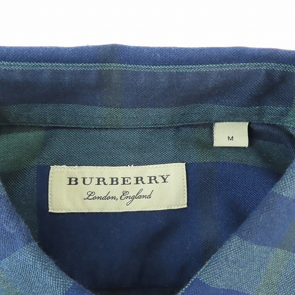 実際に弊社で買取させて頂いたBURBERRY LONDON ENGLAND/バーバリーロンドン イングランド チェック柄長袖シャツ 4066111/Mの画像 2枚目