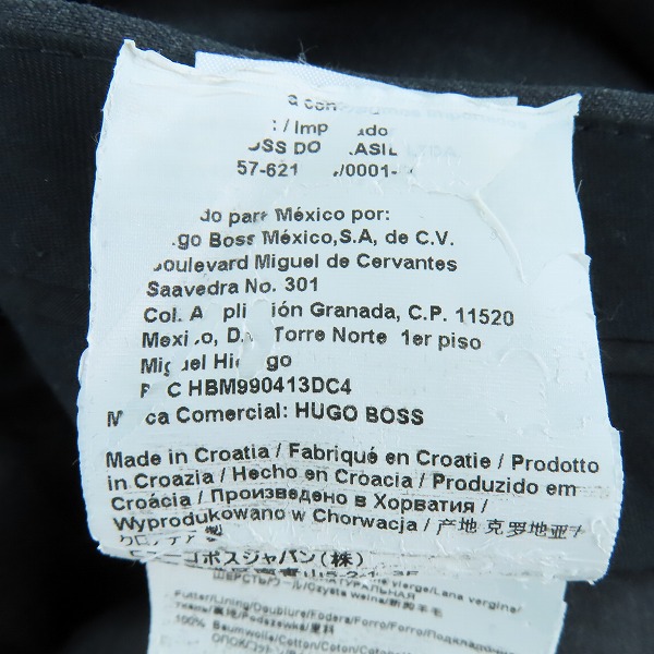 実際に弊社で買取させて頂いた【JPタグ】HUGO BOSS/ヒューゴボス /グアベロ 2B テーラードジャケット/スラックス スーツ セットアップ/50/52の画像 6枚目