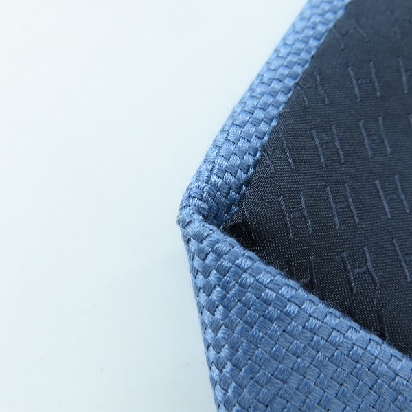 実際に弊社で買取させて頂いたHERMES/エルメス ブルー シルク  ネクタイの画像 5枚目