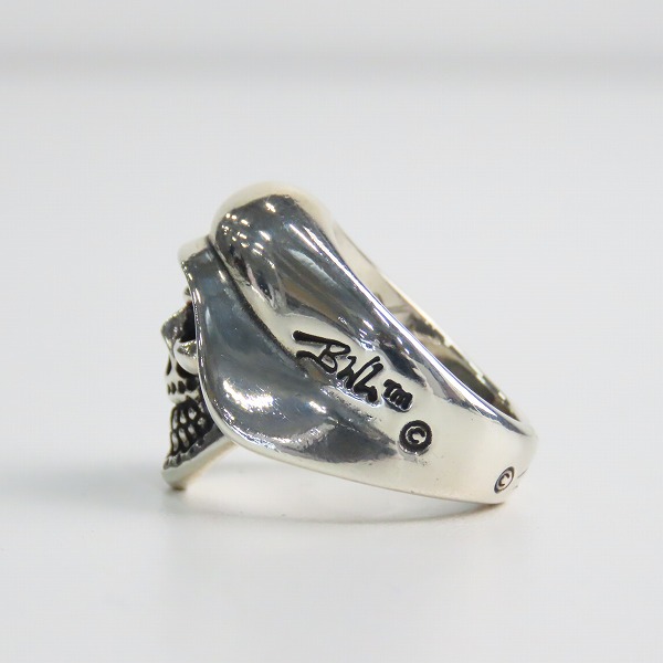 実際に弊社で買取させて頂いたBWL/ビルウォールレザー GERMAN HELMET SKULL/ジャーマン ヘルメット スカルリング 15号の画像 2枚目