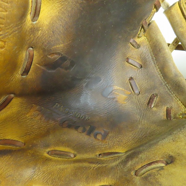 実際に弊社で買取させて頂いた HI-GOLD/ハイゴールド PAG-100F 硬式/左投げ 一塁手用 ファーストミット 野球グローブの画像 5枚目