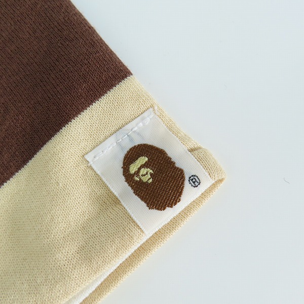 実際に弊社で買取させて頂いたA BATHING APE/アベイシングエイプ リバーシブル ボーダー 長袖tシャツ Mの画像 7枚目