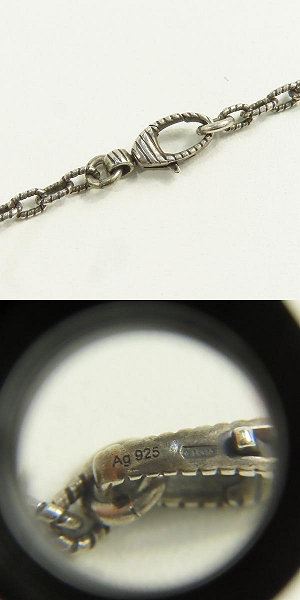 実際に弊社で買取させて頂いたGUCCI/グッチ インターロッキングGGロゴ 印唐草模様 アラベスク ネックレス/ペンダントの画像 6枚目