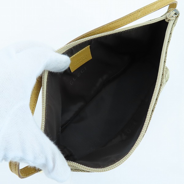 実際に弊社で買取させて頂いたGUCCI/グッチ GG柄 アクセサリーポーチ/ハンドバッグ 039.1103.2123　の画像 3枚目