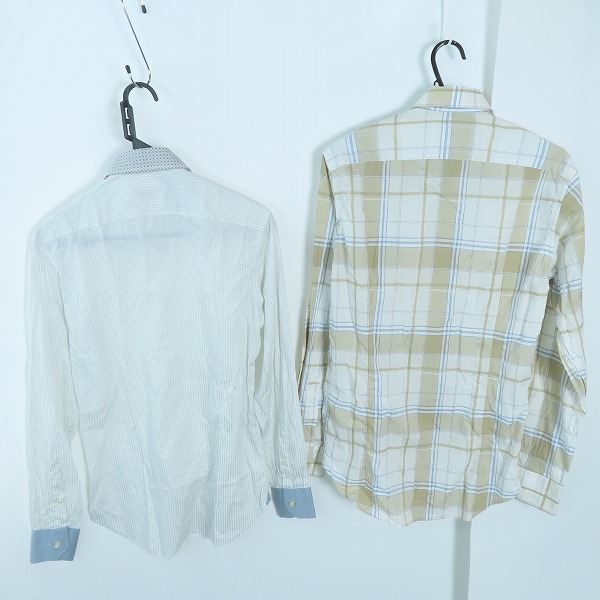 実際に弊社で買取させて頂いたETRO/エトロ ストライプ柄/チェック柄 長袖シャツ 2点セットの画像 1枚目