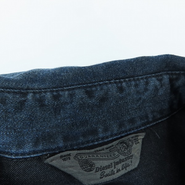 実際に弊社で買取させて頂いたDIESEL/ディーゼル DIESEL D-LARRY ブリーチ/ダメージ加工 長袖シャツ/Sの画像 9枚目