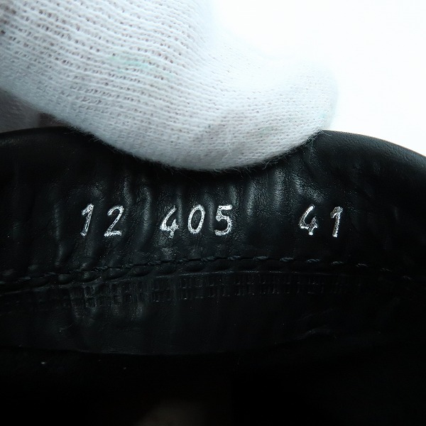 実際に弊社で買取させて頂いたKAZUYUKI KUMAGAI ATTACHMENT/カズユキクマガイ アタッチメント レザー ブーツ ブラック AA12-405/41の画像 5枚目