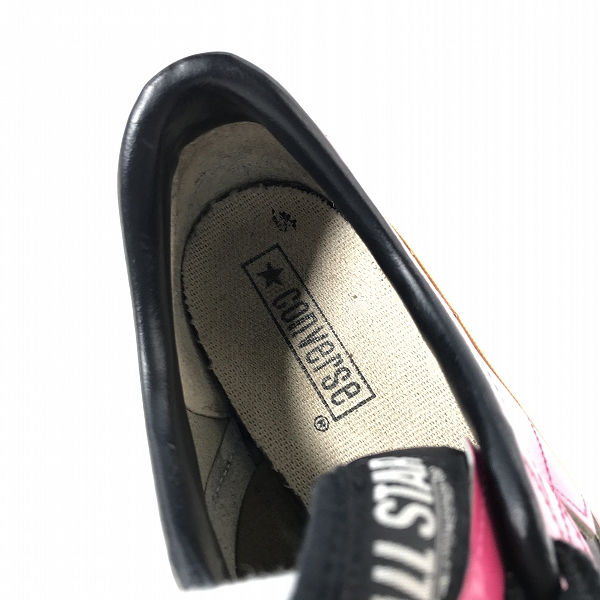 実際に弊社で買取させて頂いたCONVERSE/コンバース ONE STAR OX ワンスター レザー /ブラック/ピンク/9の画像 4枚目