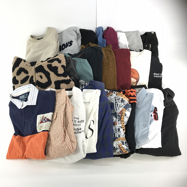 実際に弊社で買取させて頂いた【おまとめ】ナノユニバース/アルマーニ/ラルフローレン 等 スエット/ポロシャツ/シャツ 他
