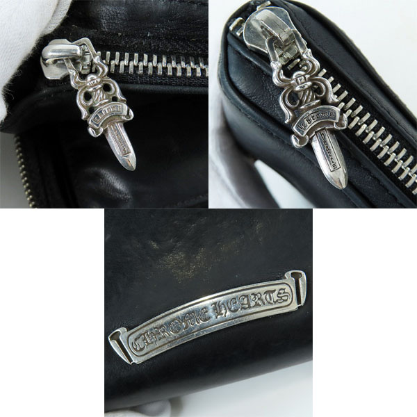 実際に弊社で買取させて頂いたCHROME HEARTS/クロムハーツ REC F ZIP MINI/レックジップミニ ラウンドジップウォレットの画像 7枚目