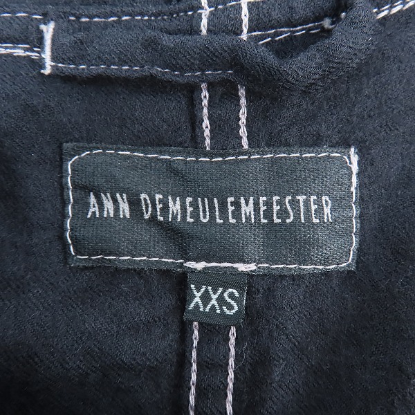 実際に弊社で買取させて頂いたANN DEMEULEMEESTER/アンドゥムルメステール ウール フード ジャケット 352-01-49019 /XXSの画像 2枚目