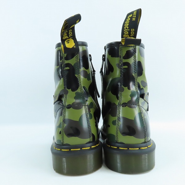 実際に弊社で買取させて頂いたDr.Martens × A BATHING APE/ドクターマーチン × エイプ 1460 BAPE CAMO ZIP 8HOLE BOOTS/25989271/UK7の画像 1枚目