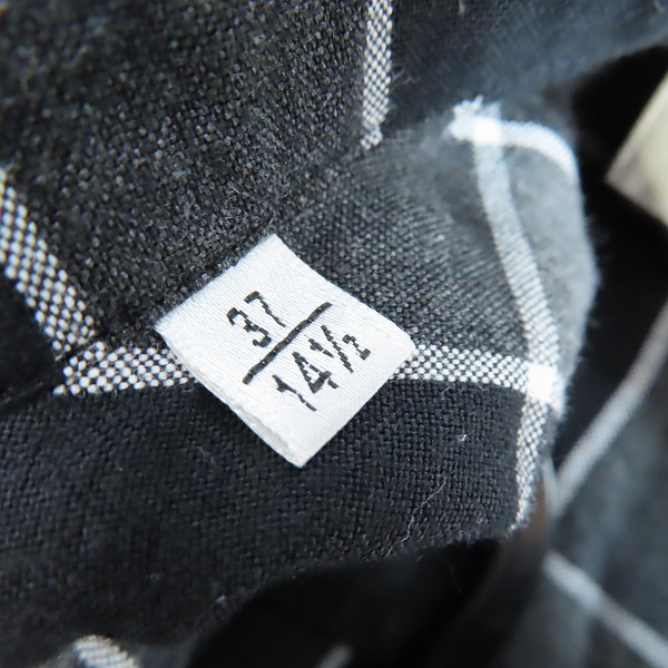 実際に弊社で買取させて頂いた【JPタグ】SAINT LAURENT PARIS/サンローランパリ ダメージ加工グラデーションチェック長袖シャツ 411620 Y527L/37 14-1/2の画像 3枚目