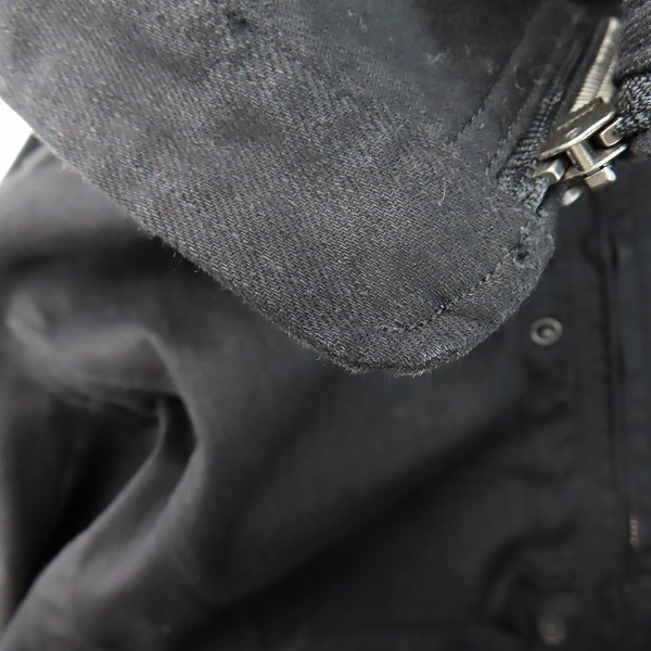 実際に弊社で買取させて頂いたJULIUS/ユリウス【21SS】フーデット デニム ロングコート 737COM5-BK/2の画像 5枚目