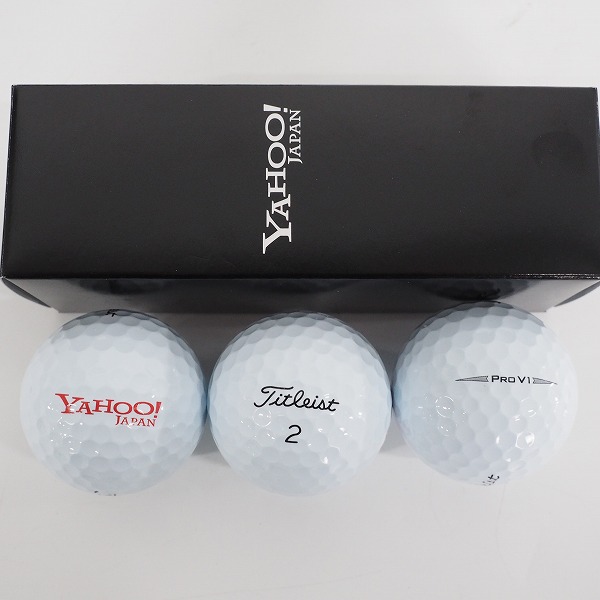 実際に弊社で買取させて頂いた【未使用/オウンネーム】Titleist/タイトリスト PRO V1 ゴルフボール YAHOO！ ホワイト 2スリーブ /6個の画像 2枚目