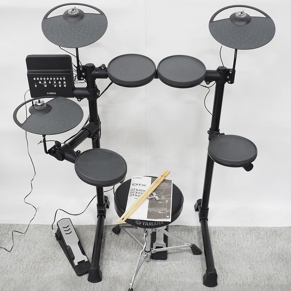 実際に弊社で買取させて頂いた ★YAMAHA/ヤマハ 電子ドラム DTX400シリーズ DTX400KS スローン・スティック付 【動作確認済】
