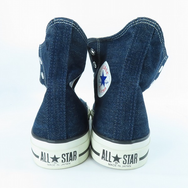 実際に弊社で買取させて頂いたCONVERSE/コンバース 日本製 ALL STAR/オールスター デニム地ハイカットスニーカー 50H01/10.5の画像 1枚目