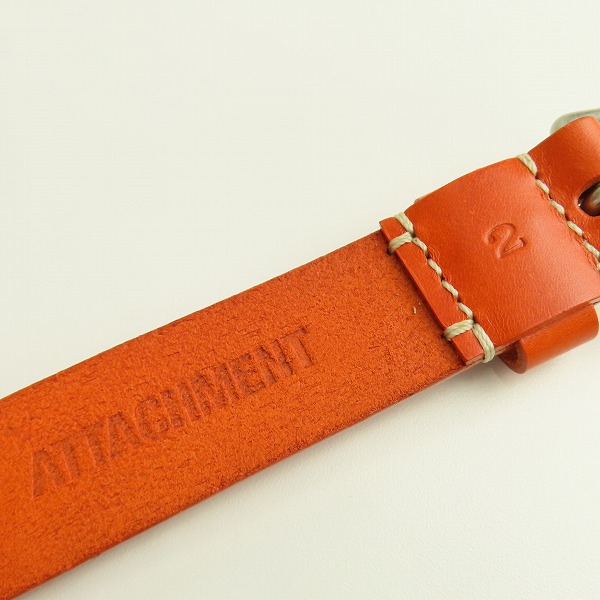 実際に弊社で買取させて頂いたATTACHMENT/アタッチメント  レザーベルト オレンジの画像 3枚目