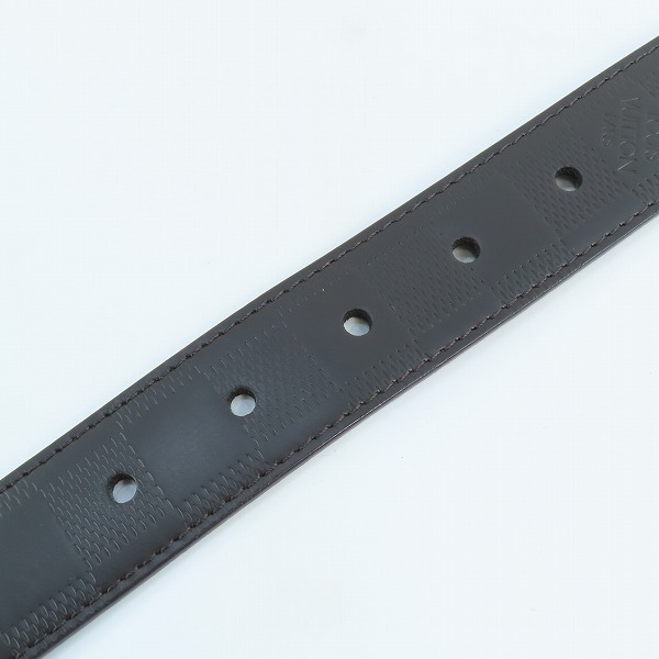 実際に弊社で買取させて頂いたLOUIS VUITTON/ルイヴィトン サンチュールスタンプ ダミエアンフィニ レザー ベルト M9787の画像 6枚目