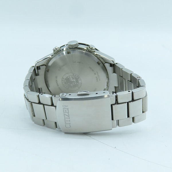 実際に弊社で買取させて頂いたCITIZEN/シチズン ECO DRIVE/エコドライブ クロノグラフ 腕時計 E820-S083460の画像 2枚目