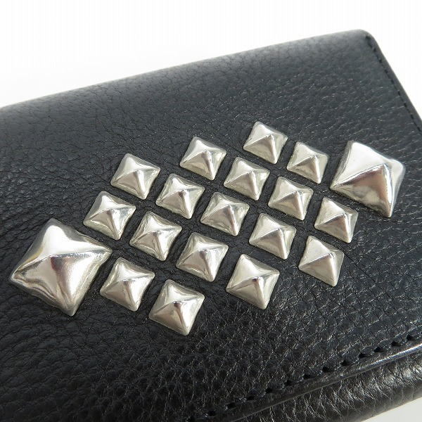 実際に弊社で買取させて頂いたCALEE/キャリー STUDS LEATHER MULTI WALLET/スタッズレザー マルチケースウォレット 3つ折り財布の画像 7枚目