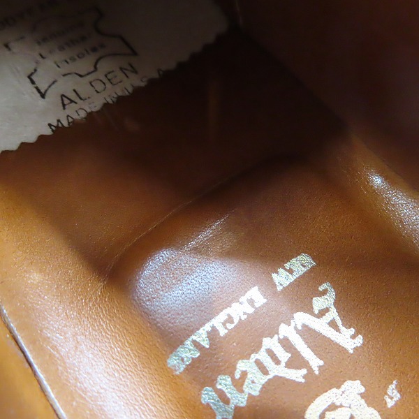 実際に弊社で買取させて頂いたALDEN/オールデン スエード ウイングチップ レザー ドレスシューズ 9794/6.5の画像 6枚目