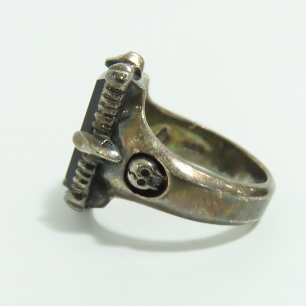 実際に弊社で買取させて頂いたLION HEART/ライオンハート 初期刻印 スクエアストーンリング/19号の画像 2枚目