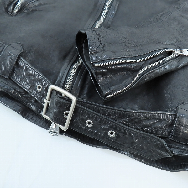 実際に弊社で買取させて頂いたISAMU KATAYAMA BACKLASH/イサムカタヤマ バックラッシュ レザーダブルライダース 1927-06/L/3の画像 7枚目