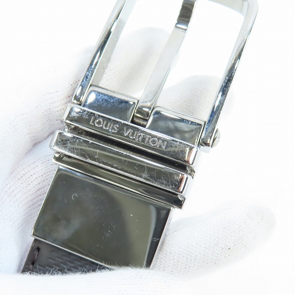 実際に弊社で買取させて頂いたLOUIS VUITTON/ルイヴィトン サンチュールスタンプ ダミエアンフィニ レザー ベルト M9787の画像 5枚目