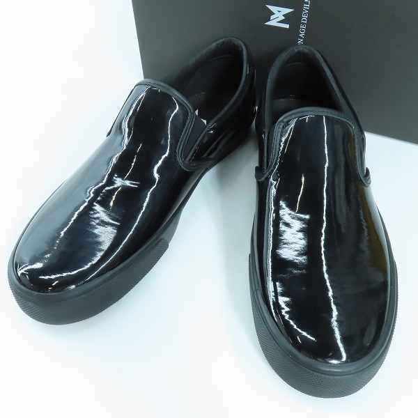 実際に弊社で買取させて頂いたMoonage Devilment/ムーンエイジデビルメント エナメル スリッポン シューズ 42