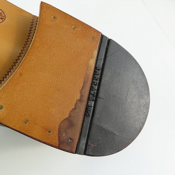 実際に弊社で買取させて頂いたBARRATS/バラッツ メダリオン レザー シューズ /7.5の画像 6枚目