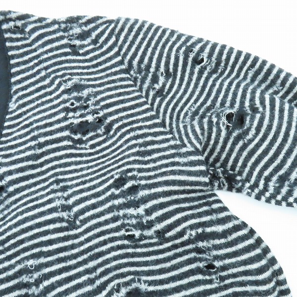実際に弊社で買取させて頂いたMIHARA YASUHIRO/ミハラヤスヒロ ダメージカーディガン 61603598/Sの画像 4枚目