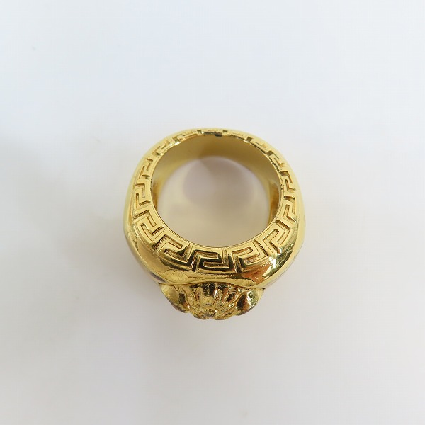 実際に弊社で買取させて頂いたVERSACE/ヴェルサーチ Medusa/メデューサ ゴールドリング 18.5-19号の画像 5枚目