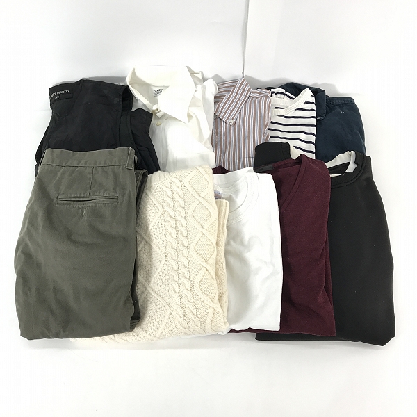 実際に弊社で買取させて頂いた【おまとめ】ブルックスブラザーズ/チャンピオン/ユナイテッドアローズ 等 ワークパンツ/Tシャツ/ニット 他