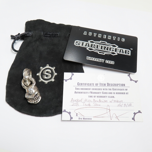 実際に弊社で買取させて頂いた【ギャラ付き】STARLINGEAR/スターリンギア マイクロニューブルーザーペンダント 桜流水の画像 7枚目