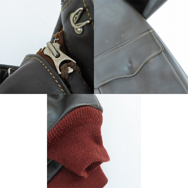 実際に弊社で買取させて頂いたBUZZ RICKSON'S/バズリクソンズ A-2 ホースハイド/馬革 フライトジャケット M83115 /40の画像 8枚目