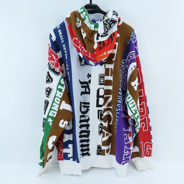 実際に弊社で買取させて頂いたA BATHING APE/アベイシングエイプ  FANS SCARF FULL ZIP HOODIE/総柄 フルジップフーディー/2XLの画像 1枚目