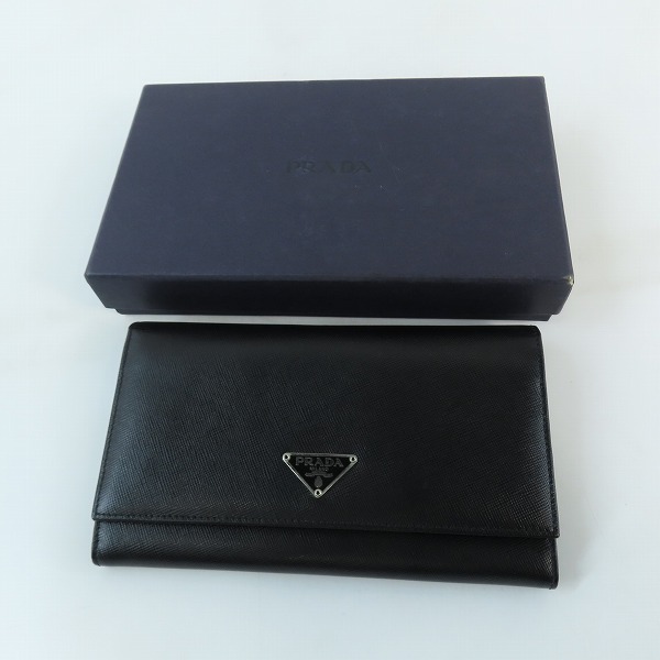 実際に弊社で買取させて頂いたPRADA/プラダ サフィアーノレザー 二つ折り長財布 M608Aの画像 8枚目
